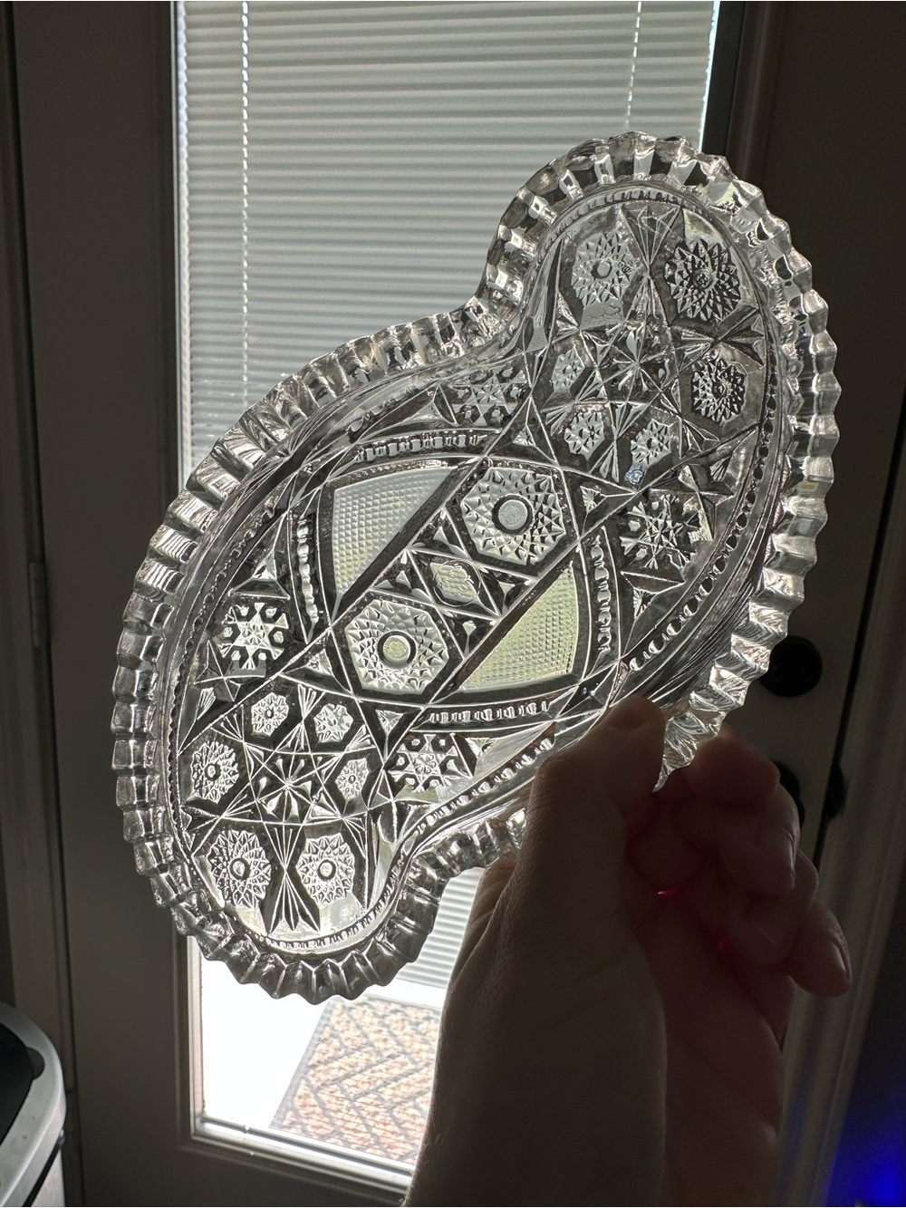 Clear Pressed Glass Decorative Bowl/Tray Dish